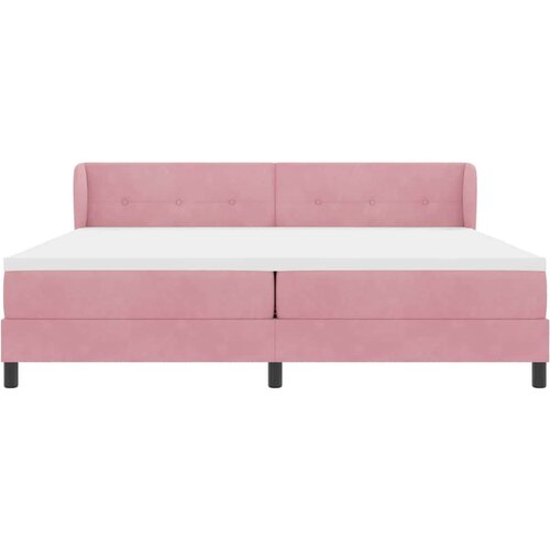 Box spring krevet s madracem Ružičasta 200 x 200 cm Bar&amp;scaron;un - Ružičasta 200 x 200 cm S gumbima Slike