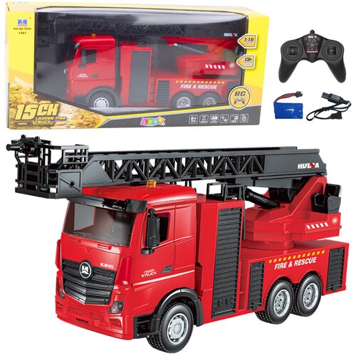 Vatrogasni kamion na daljinsko upravljanje Water Spray Huina 1:18 - crveni Slike