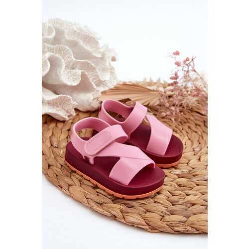 Kesi children's velcro sandals scented zaxy pink Slike