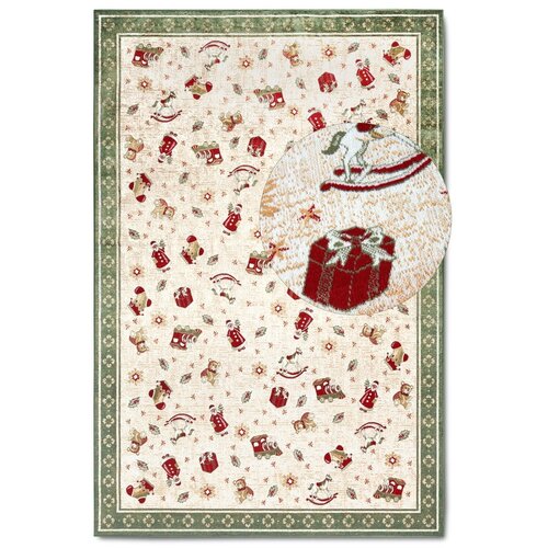 Villeroy &amp;amp; Boch Zeleni tepih s božićnim motivom od mje&amp;scaron;avine pamuka 160x230 cm Toy&amp;#039;s Delight Green Christmas &amp;ndash; Slike