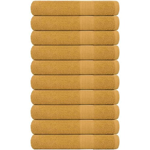 vidaXL Brisače za savno 10 kos zlata 80x200 cm 360 g/m&sup2; 100% bombaž Cene
