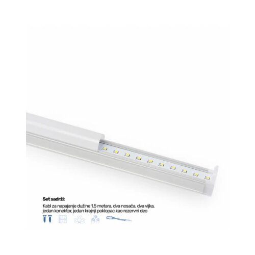  LED SVETILJKA KL T5 0,6m 12W 3000K SILVER Cene