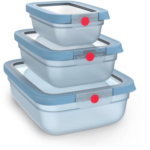 Tefal Set posodic za shranjevanje OneClick AQ, 0,5/1,2/2,3l, modra Slike