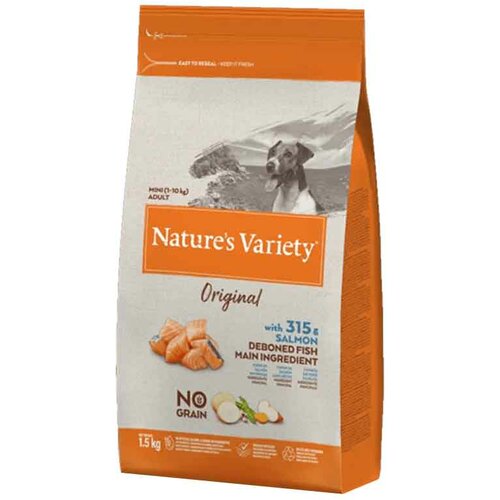 Nature's Variety Hrana za pse Mini Adult Original gain Free, Losos - 1.5 kg Cene
