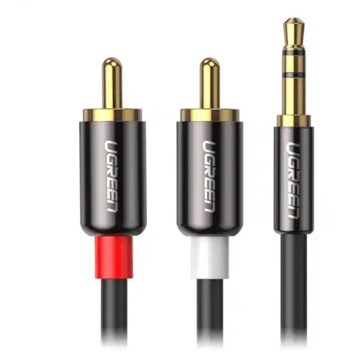 Ugreen AV102 10512 3,5 mm Mini Jack (mo&scaron;ki) / 2RCA (mo&scaron;ki) 3m - Sivi Kabel za Avdio Povezavo, (22006778) Cene