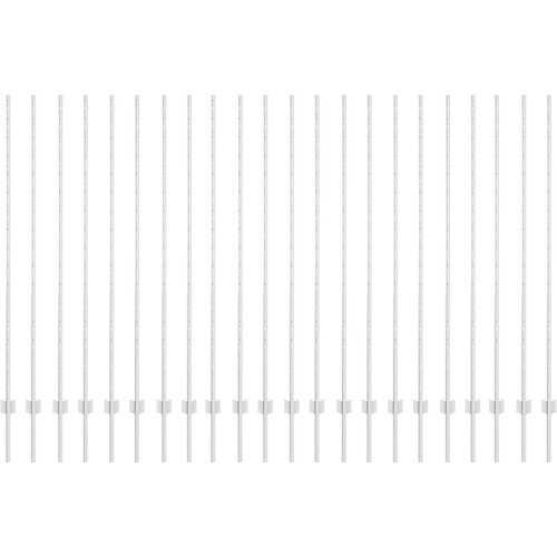 VidaXL Stupovi za ograde 44 kom U kanal srebrni 200 cm čelik Slike