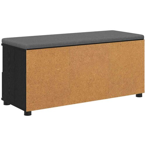  Klupa za hodnik s jastukom Crni hrast 100 x 38 x 46 cm Slike