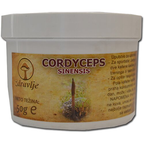 Zdravlje Cordyceps sinensis gljiva u prahu EP, 50g Slike