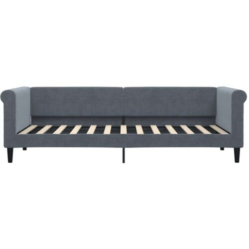 VidaXL dnevni krevet s madracem tamnosivi 80 x 200 cm bar&amp;scaron;unasti Slike