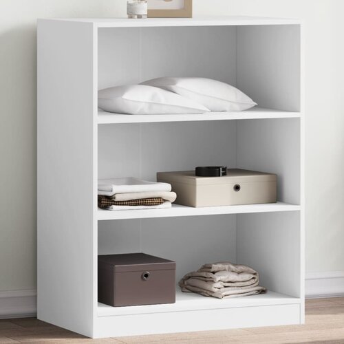 VidaXL Garderobna omara bela 77x48x102 cm iverna plo&amp;scaron;ča Slike