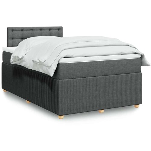 vidaXL Krevet box spring s madracem tamnosivi 120 x 190 cm tkanina Cijene