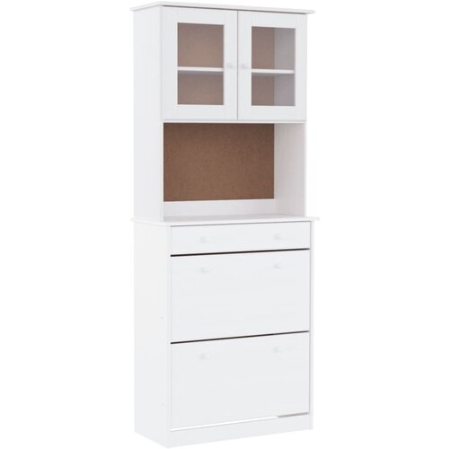 Maison Chic Komoda - Predalnik ALTA bela 77x35x188 cm trdna borovina, (21718810) Cene