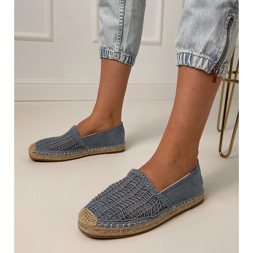 Gemre Blue perforated platform espadrilles Plevis Slike
