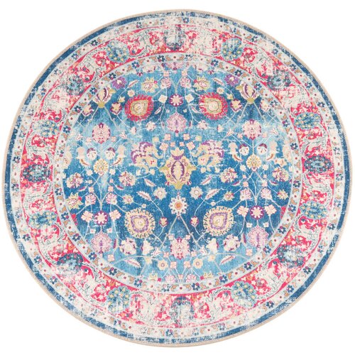 Perivi tepih raznobojni &amp;Oslash; 120 cm Plava Slike