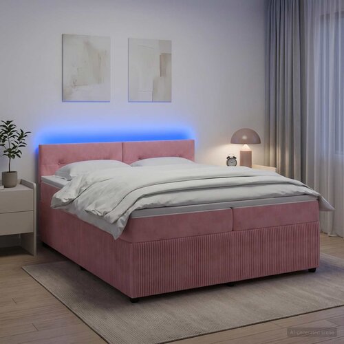  Boxspring krevet s madracem Ružičasta 200 x 200 cm Bar&scaron;un Cijene