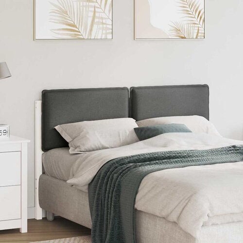 VidaXL Tapecirani uzglavlje s uzglavljem Bijela i svijetlo siva 160 cm Slike