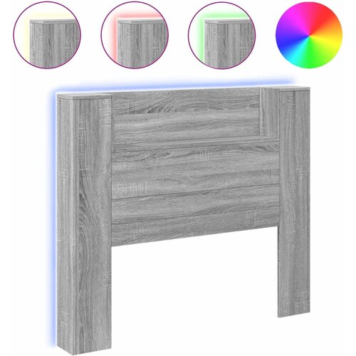 Maison Chic posteljno vzglavje - vzglavna omarica - nočna omarica led siva sonoma 120x16,5x103,5 cm, (21705564) Slike