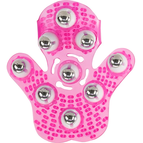 PowerBullet masažna rukavica - roller balls, ružičasti
