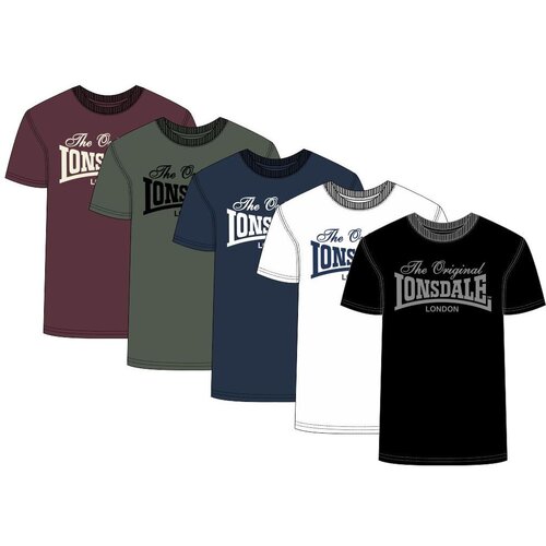 Lonsdale Men's t-shirt regular fit five pack Cene