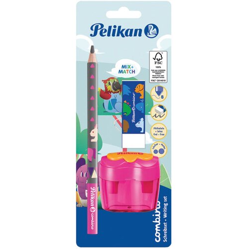  GRAFITNA B COMBINO PLUS GUMICA PLUS &amp;Scaron;ILJILO DVOSTRUKO SA SPREMNIKOM PELIKAN 811217 BLISTER Slike