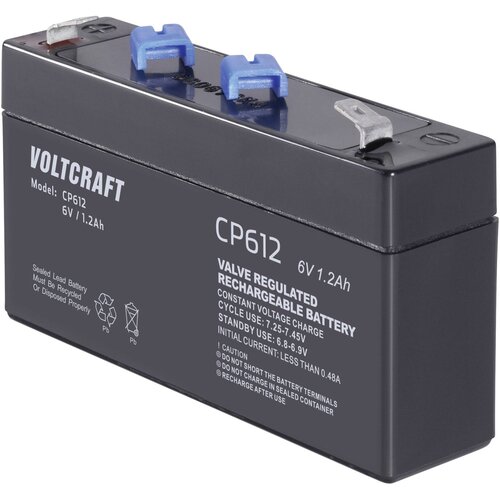 Voltcraft CE6V/1\,2Ah VC-12713930 svinčeni akumulator 6 V 1.2 Ah svinčevo-koprenast (Š x V x G) 97 x 58 x 24 mm ploščati vtič 4\,8 mm brez vzdrževanja, (20829208) Cene