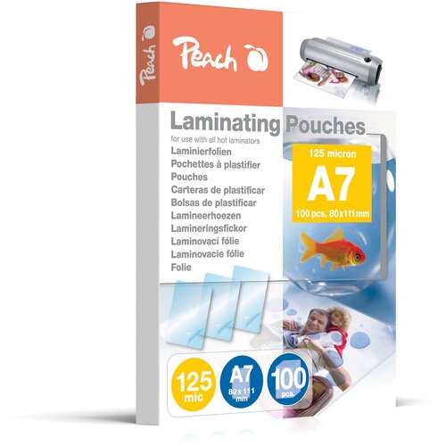 Peach Žepki za plastificiranje A7 80 x 111mm 125um 100/1 510323, (20378459) Cene