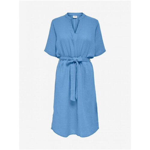 JDY Blue Dress with Tie Theis - Women Slike