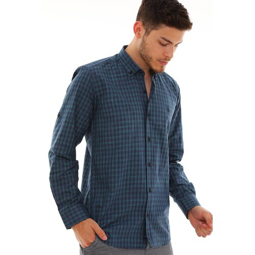 Dewberry G724 MEN&amp;#039;S SHIRT-NAVY-KHAKI Slike