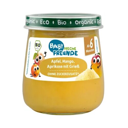 BIO otroška hrana - jabolko, mango in marelica z zdrobom Cene