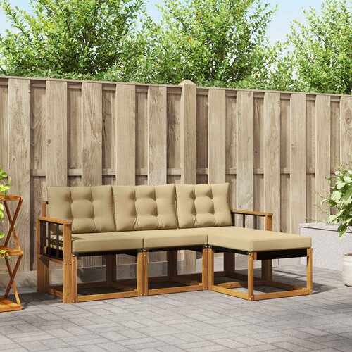  Set vanjskih sofa 4 kom. Prirodna i bež Cijene