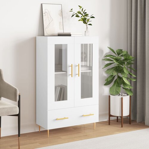  Visoka komoda bijela 69,5 x 31 x 115 cm od konstruiranog drva Cene