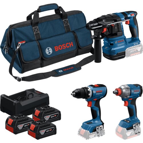 Bosch GSR 18V-65 + GDX 18V-285 + GBH 18V-22 + 3 x akumulatora 5.0Ah, Set alata Cene