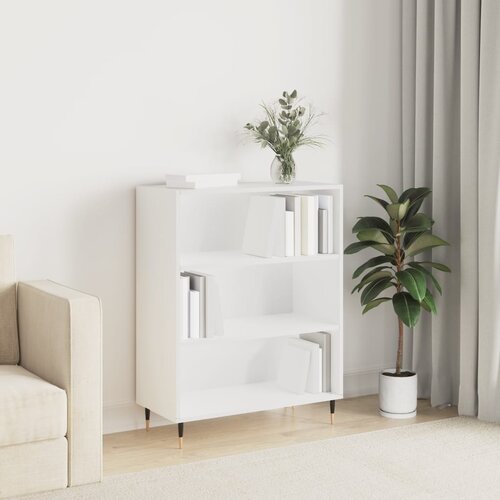 VidaXL Knjižna omara bela 69,5x32,5x90 cm inženirski les Slike