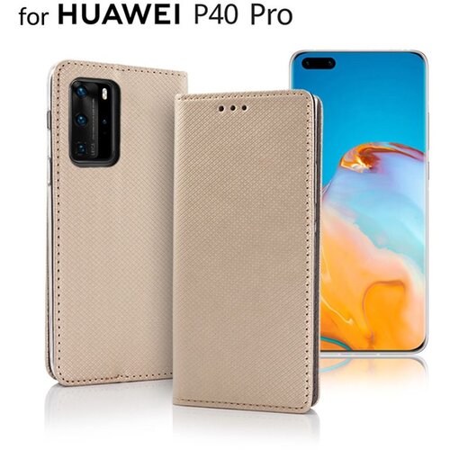  Preklopna futrola za Huawei P40 Pro - zlatna Cijene