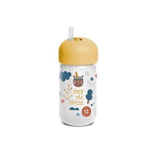 Suavinex Forest Straw Trainer Cup steklenička za otroke s slamico 18 m+ Yellow 340 ml Cene