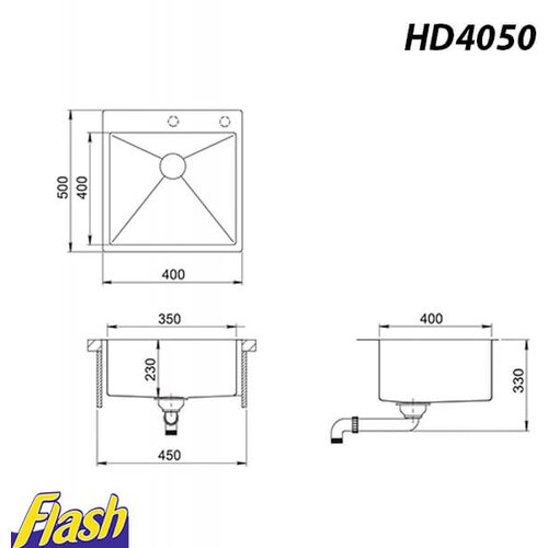 Sandonna bakarna inox sudopera (set) - - HD4050R Slike