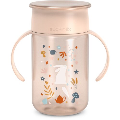 Suavinex Wonderland 360&amp;deg; Trainer Cup &amp;scaron;alica za učenje pijenja Rose 340 ml Slike