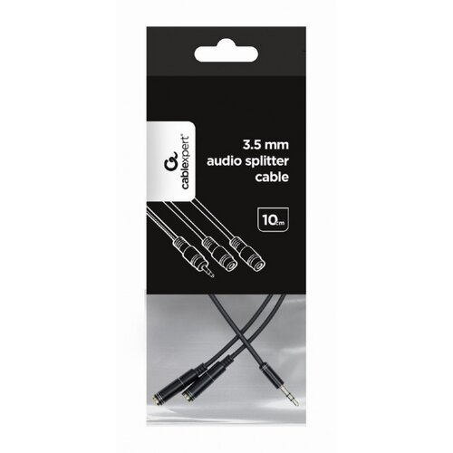 Gembird CCA-415-0.1M 3.5mm stereo plug to 2X3.5mm stereo socket 10cm audio splitter kabl Cene