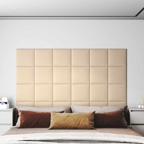  Zidna uzglavlja 12 pcs Krema 30 x 30 cm tkanina Cene