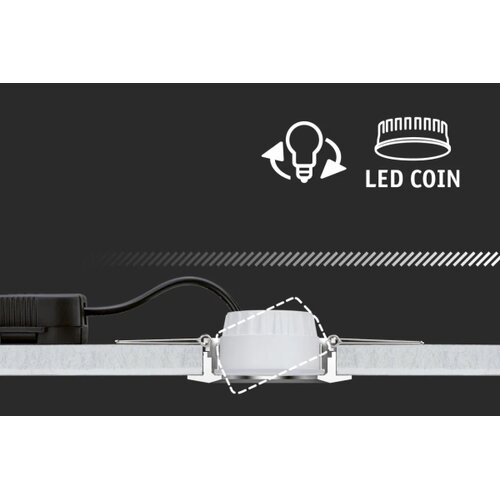 PAULMANN 93080 - SET 3xLED/6W IP23 prigu&amp;scaron;iva ugradna svetla COIN 230V Slike