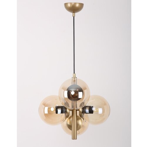 Squid Lighting viseča svetilka v zlati barvi s steklenim senčilom ø 35 cm forte Cene
