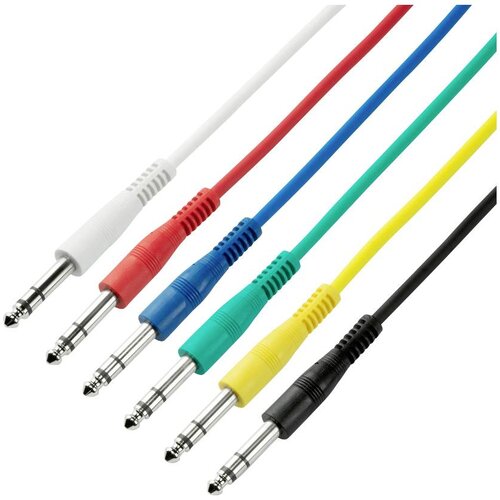 Adam Hall 3 STAR BVV 0015 SET avdio kabel [6x klinken vtič 6.3mm (stereo) - 6x klinken vtič 6.3mm (stereo)] 0.15 m bela, rdeča, modra, zelena, rumena,, (20434302) Cene