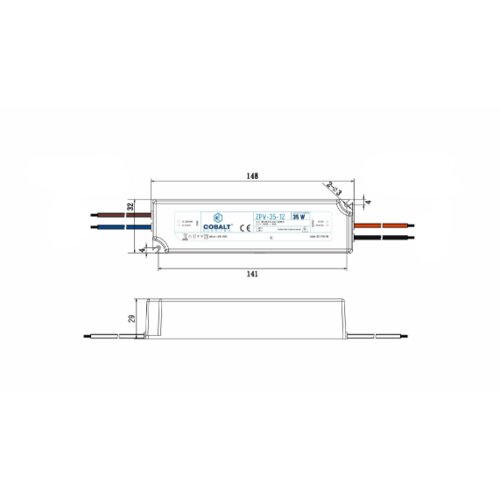 LED-LABS Cobalt napajalnik za Led trak 35W/24V/IP67 ZPV Slike