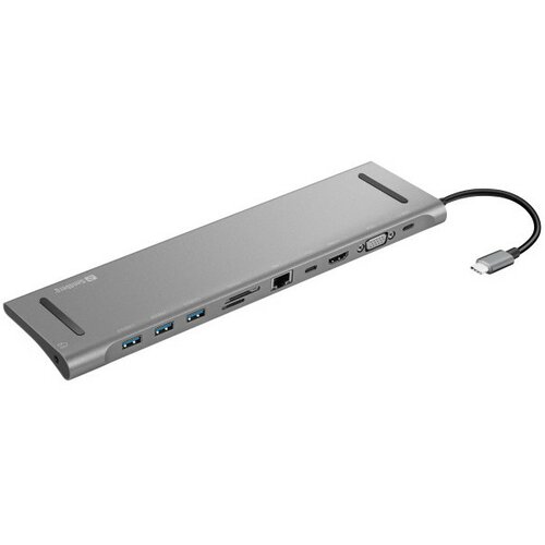 Docking station Sandberg 10in1 USB-C - HDMI/VGA/LAN/3xUSB 3.0/USB C 136-31 Slike