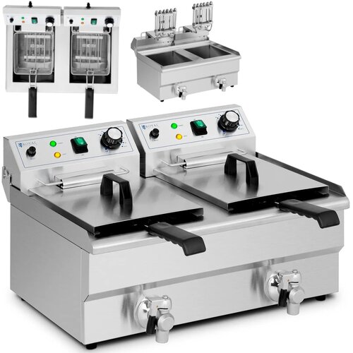 Royal Catering high-performance double fryer with two 11L chambers and 6000W power, (21740364) Slike