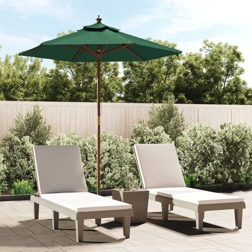 vidaXL Vrtni suncobran s drvenim stupom zeleni 196 x 231 cm Cijene