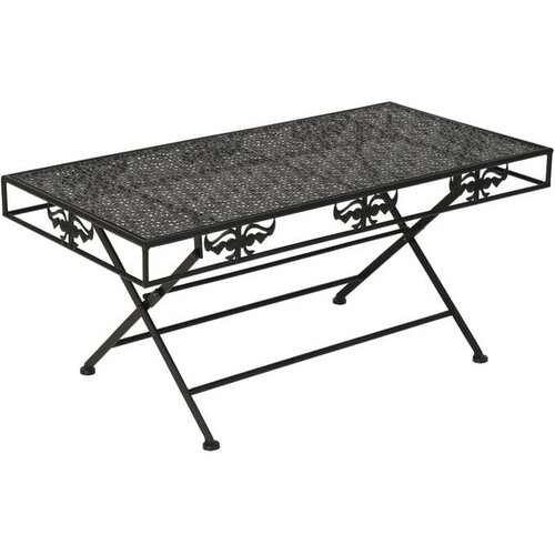 vidaXL Sklopivi stolić za kavu od metala starinski 100x50x45 cm crni Cijene