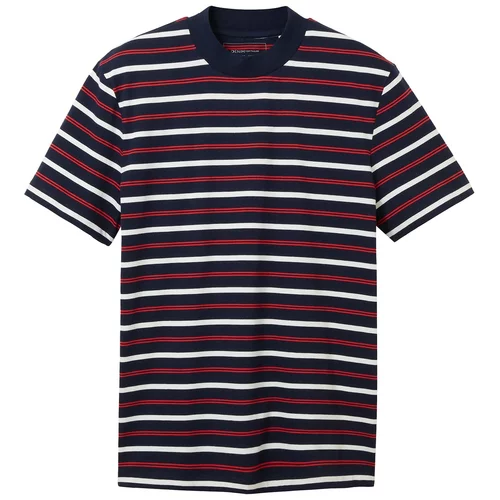 Tom Tailor Majica mornarsko plava / tamno crvena / bijela