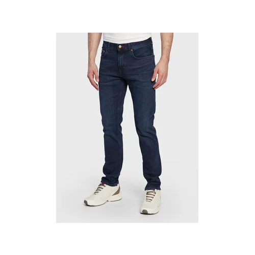 Tommy Hilfiger Jeans hlače Denton MW0MW26781 Mornarsko modra Straight Fit