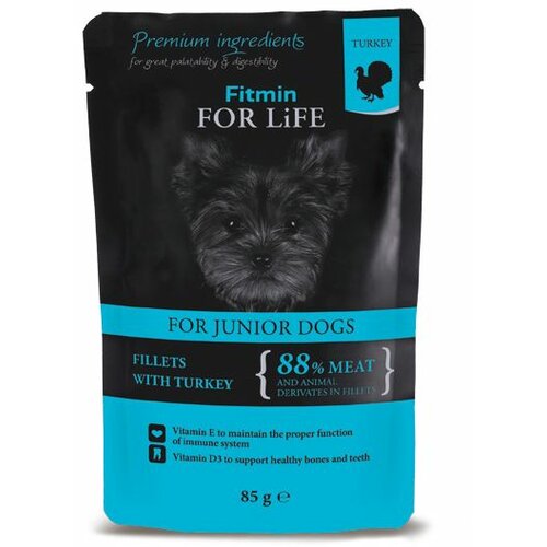 Fitmin For Life Dog Puppy Kesica Ćuretina, hrana za pse 85g Slike